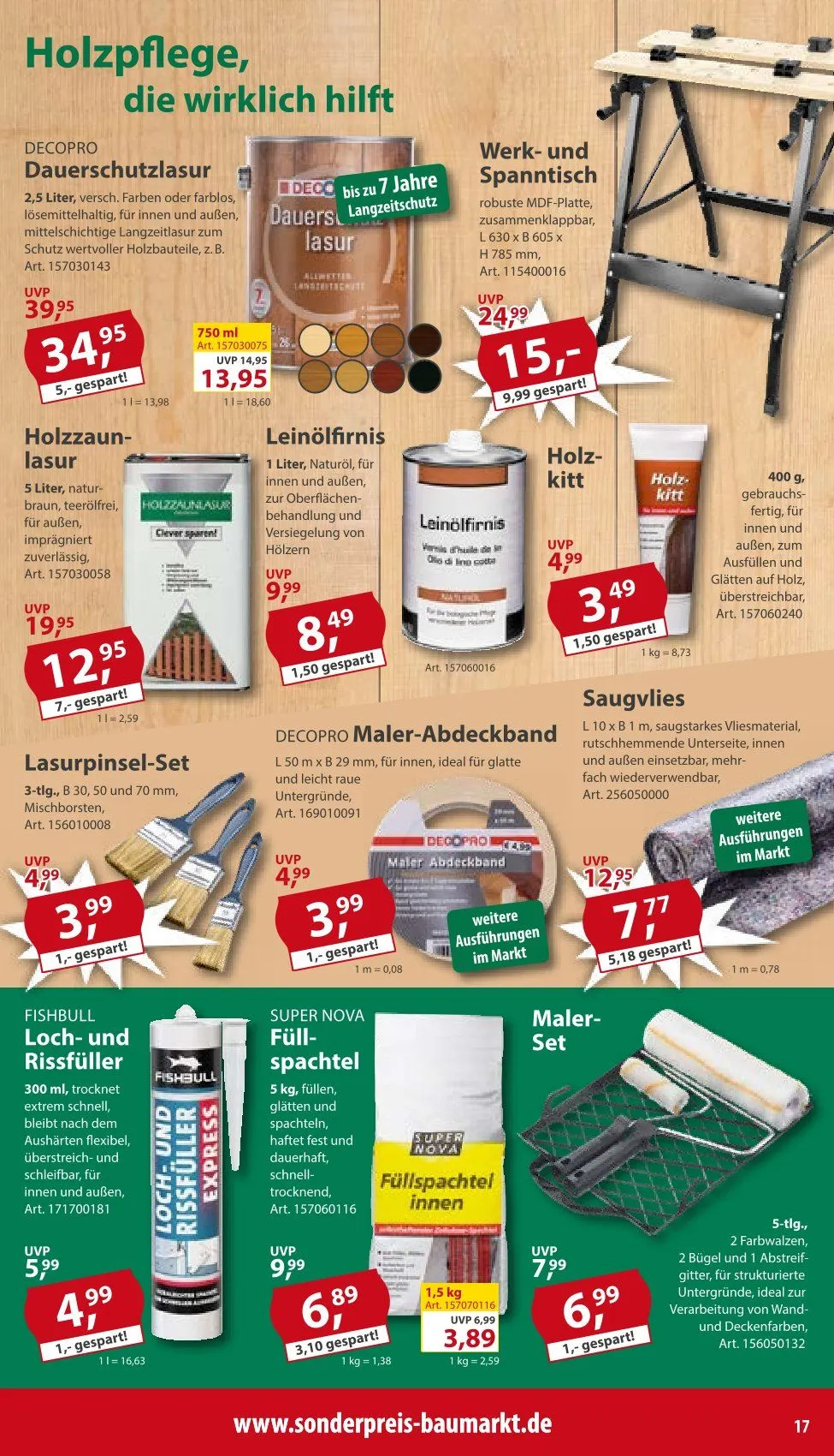 Sonderpreis-Baumarkt Angebote von 11. April bis 17. April 2026 - Prospekt seite 17