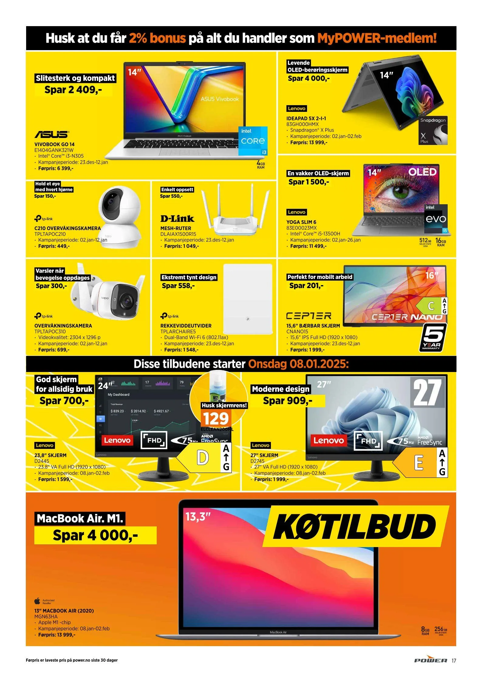 Power Tilbud fra 7. januar til 18. januar 2025 - kundeavisside 17