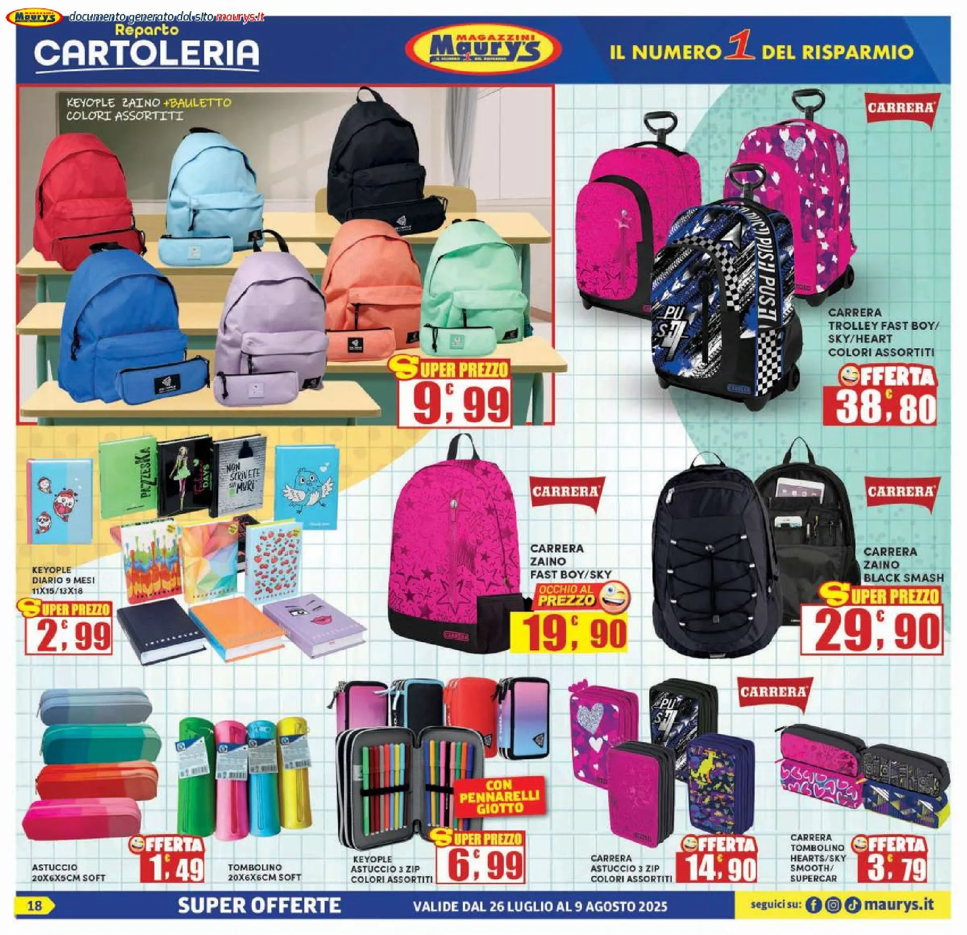 Maury's Volantino da 25 luglio a 10 agosto di 2025 - Pagina del volantino 18