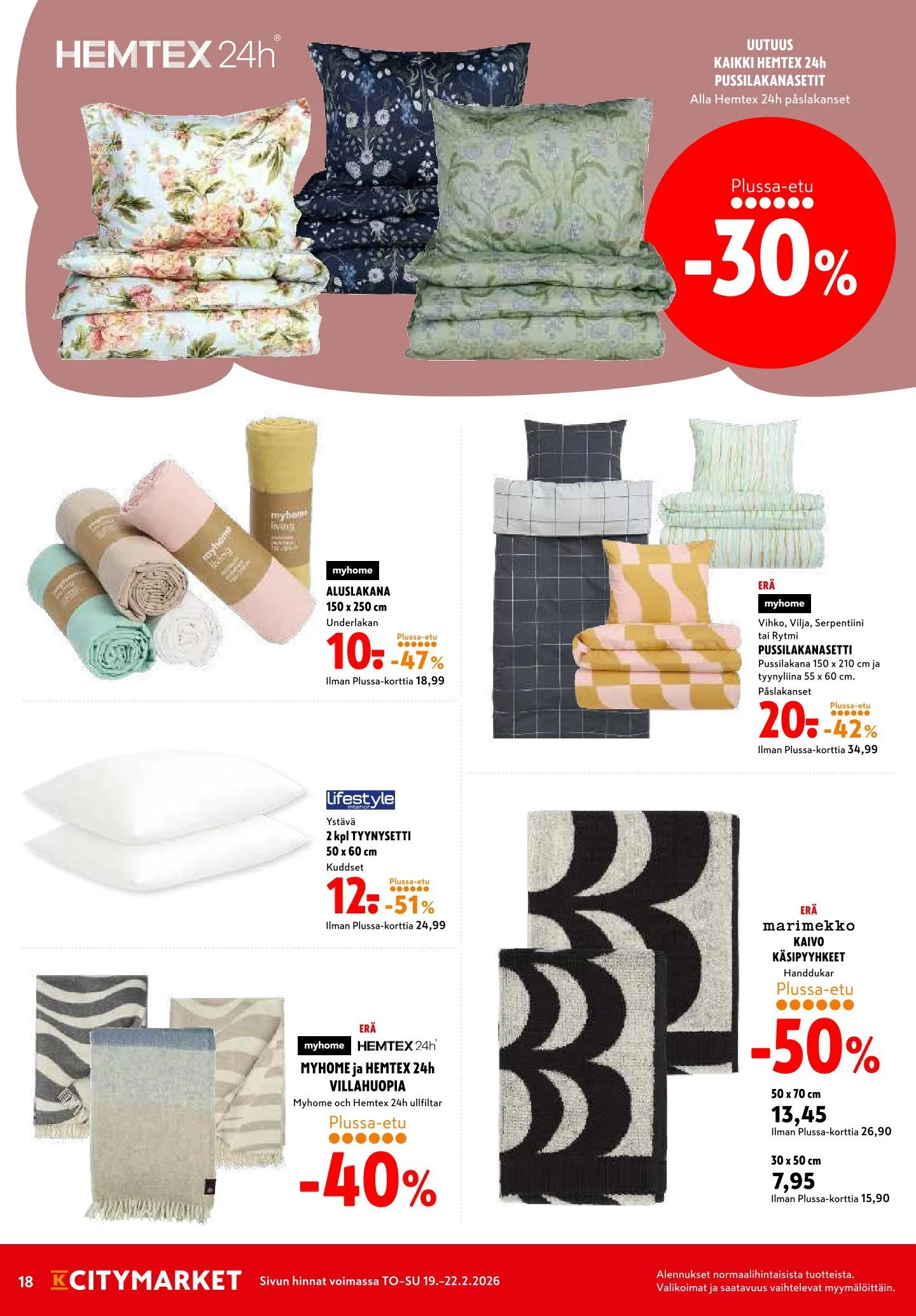 Kaupan K-Citymarket uusimmat tarjoukset voimassa alkaen 19. helmikuuta - 22. helmikuuta 2026 - Tarjouslehti sivu 18
