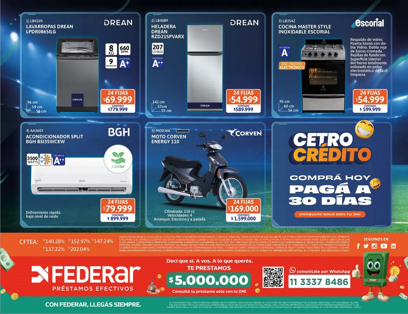 Ofertas de  Cetrogar Ofertas 1 de marzo al 31 de marzo 2026 - Página 18 del catálogo