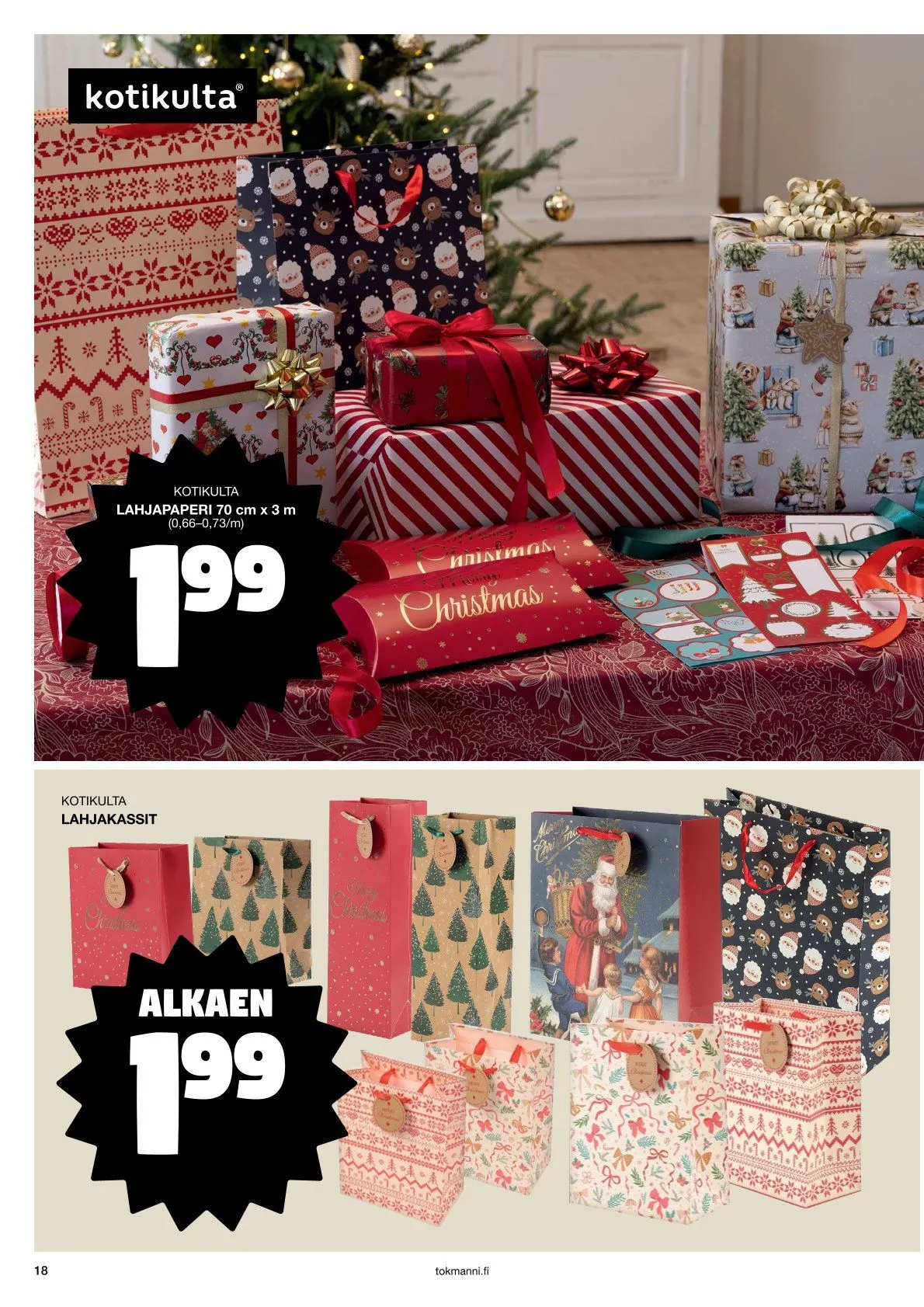 Tokmanni Tarjoukset voimassa alkaen 28. marraskuuta - 24. joulukuuta 2025 - Tarjouslehti sivu 18