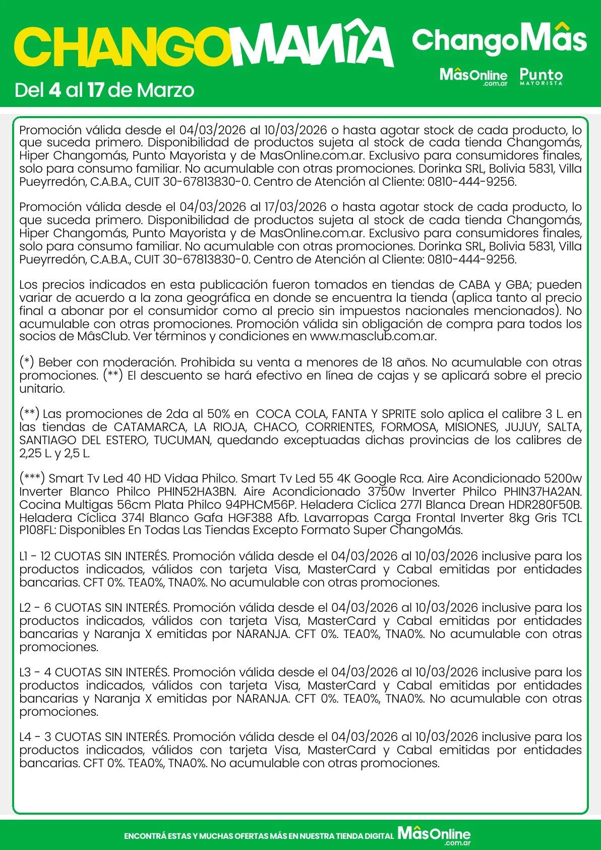 Ofertas de Ofertas Changomas 4 de marzo al 10 de marzo 2026 - Página 18 del catálogo