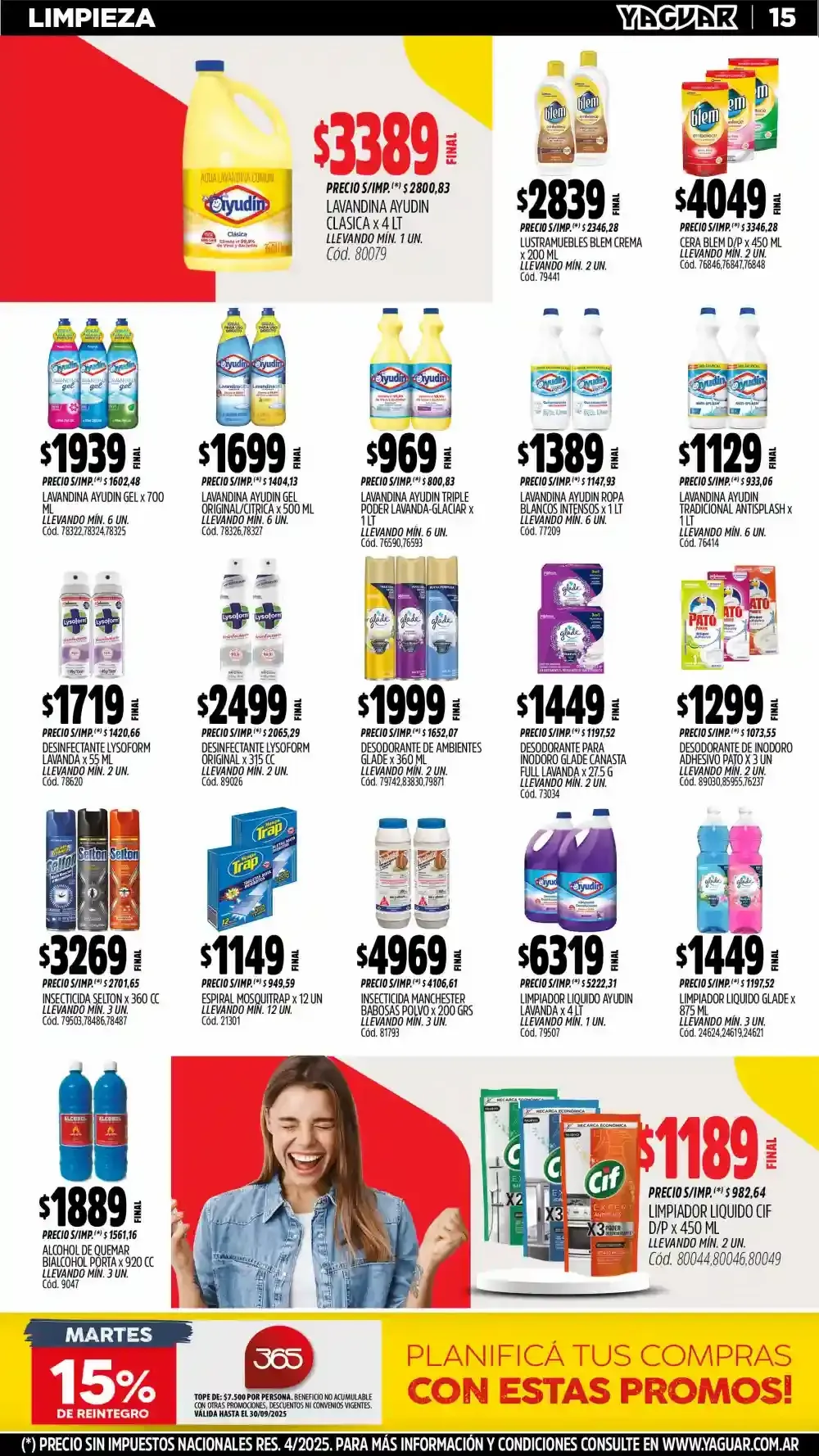 Ofertas de  Ofertas Yaguar - Últimos catálogos 8 de septiembre al 15 de septiembre 2025 - Página 17 del catálogo