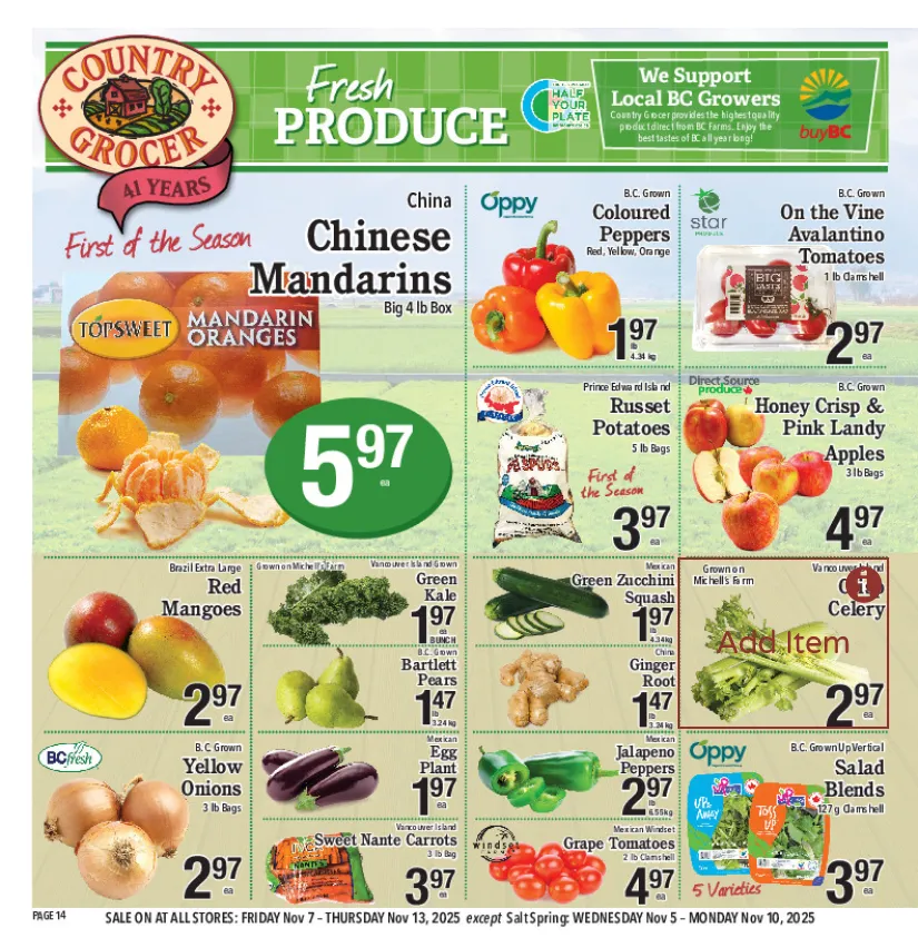 Country Grocer Sales from November 7 to November 13 2025 - flyer page 14