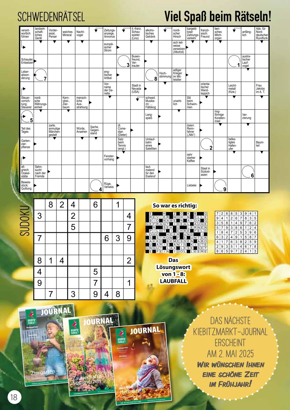 Kiebitzmarkt Magazine von 21. Februar bis 15. Februar 2025 - Prospekt seite 18