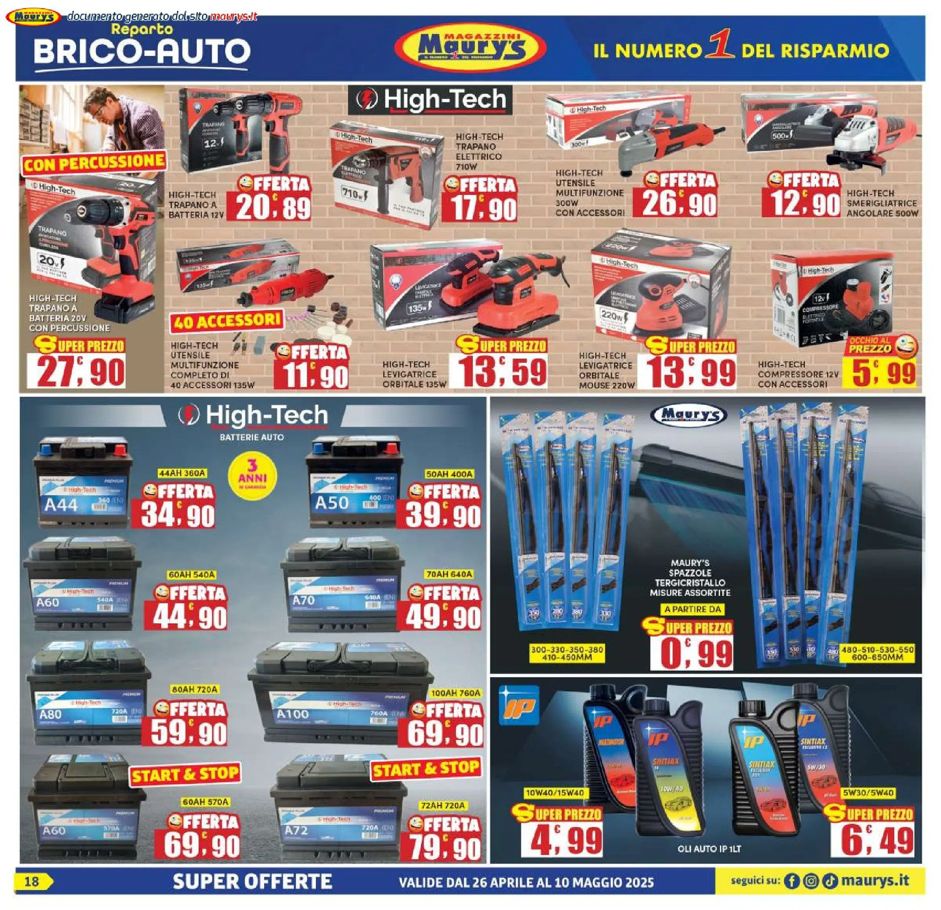 Volantini Maury's da 26 aprile a 11 maggio di 2025 - Pagina del volantino 18