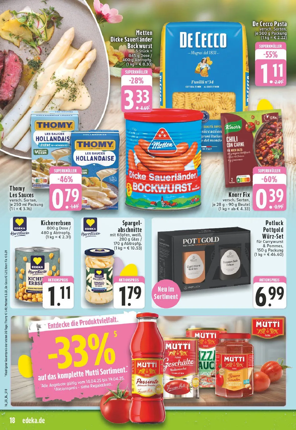 Edeka Angebote von 14. April bis 19. April 2025 - Prospekt seite 18