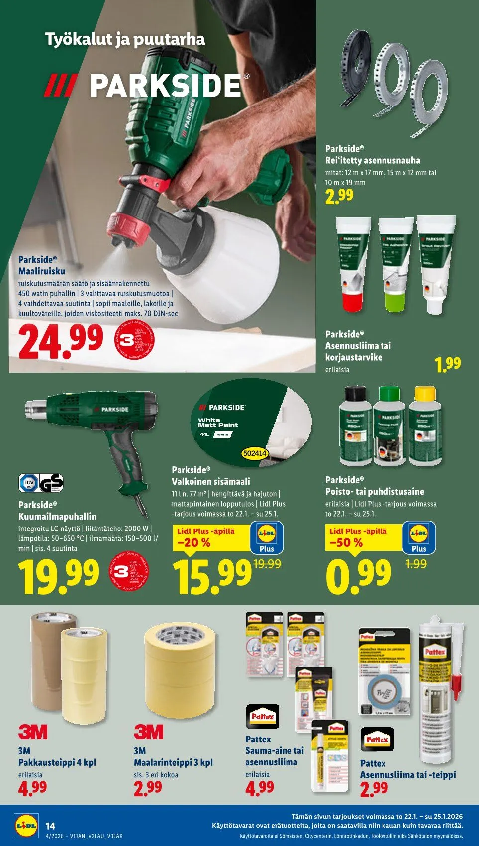 Lidl  Kaupan  tarjoukset voimassa alkaen 22. tammikuuta - 25. tammikuuta 2026 - Tarjouslehti sivu 18
