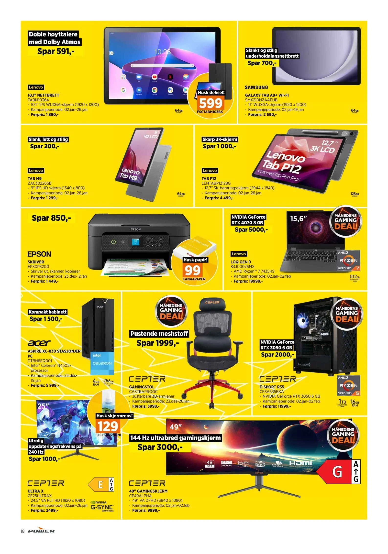 Power Tilbud fra 7. januar til 18. januar 2025 - kundeavisside 18