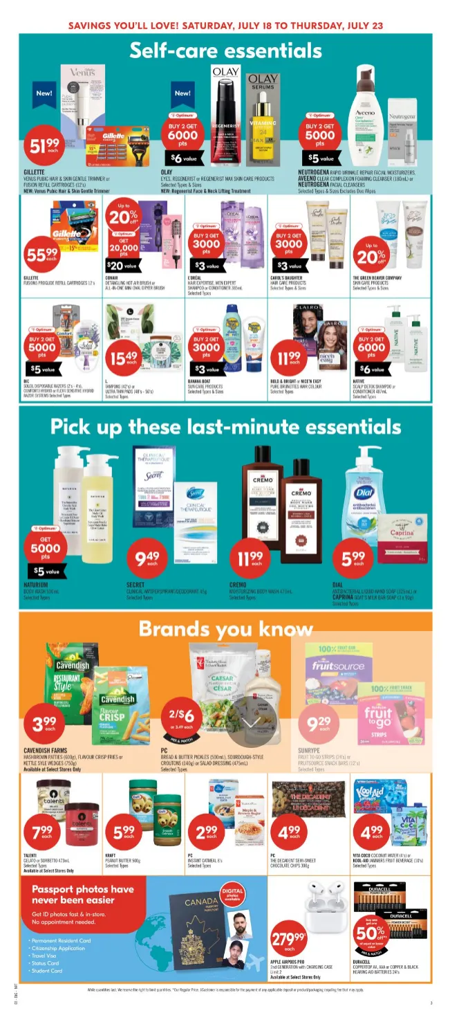 Shoppers Drug Mart Sales from July 18 to July 23 2026 - flyer page 18