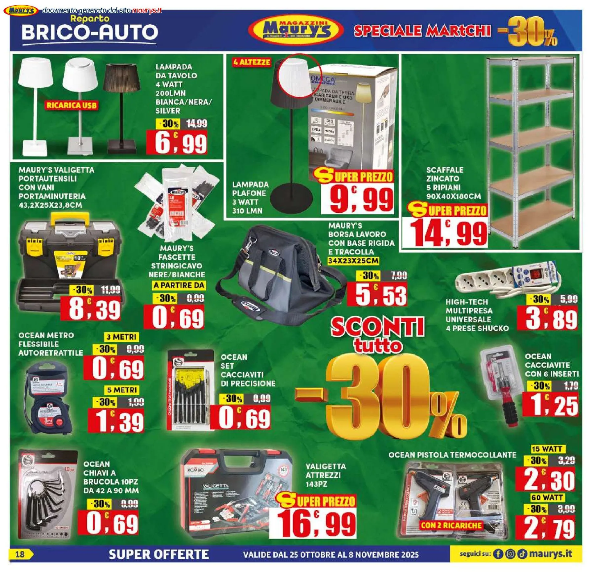 Maury's Volantino da 25 ottobre a 8 novembre di 2025 - Pagina del volantino 18