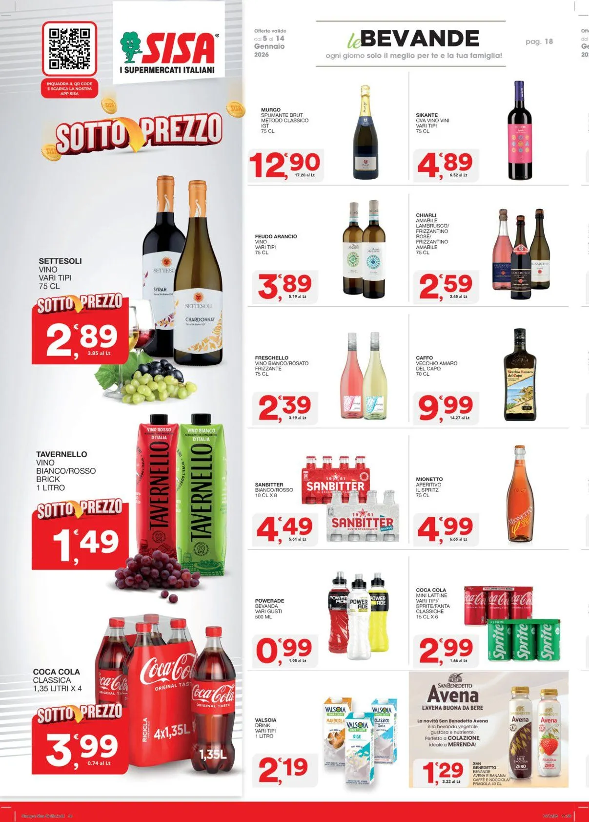  Volantini Sisa da 5 gennaio a 14 gennaio di 2026 - Pagina del volantino 18