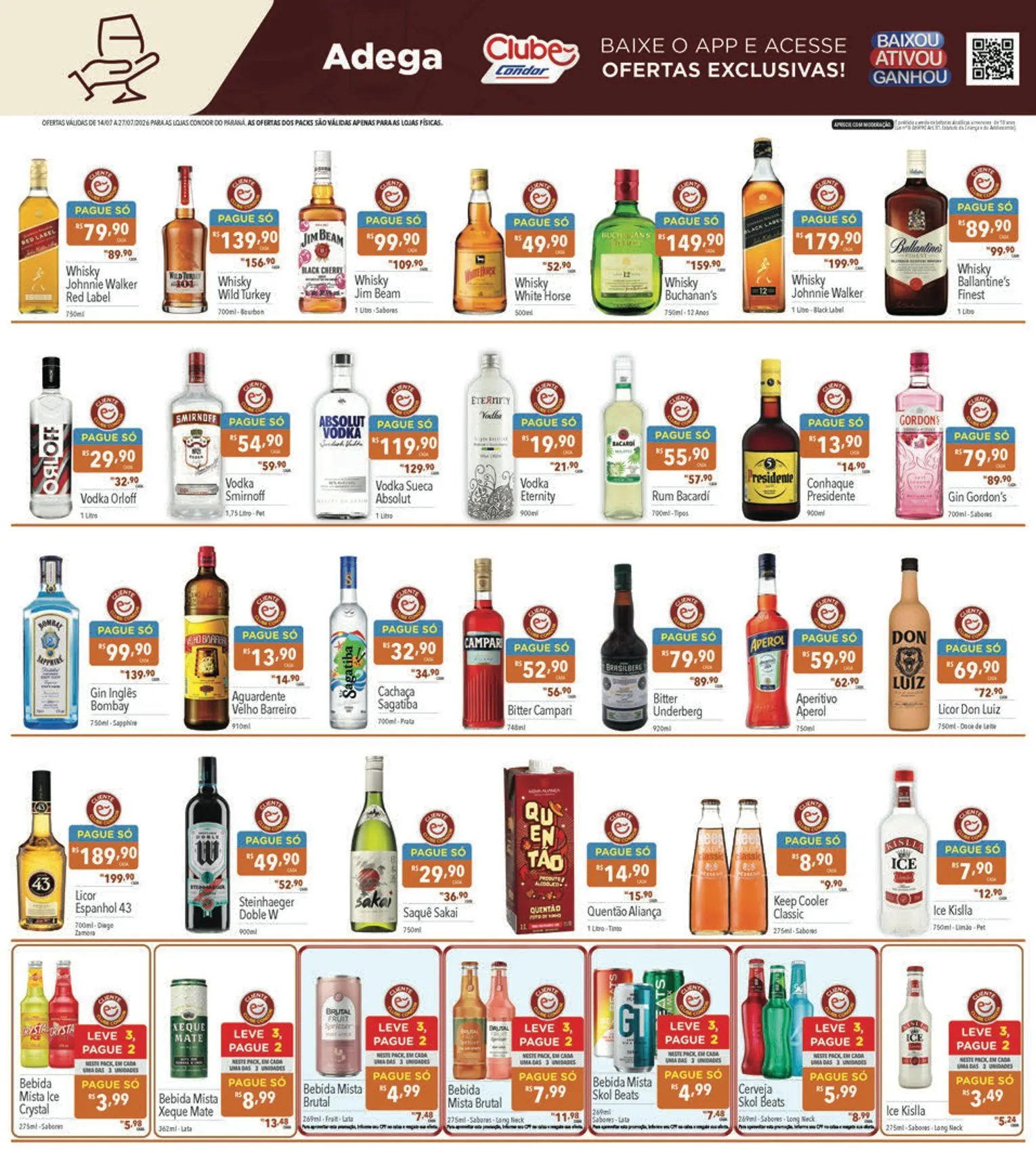 Encarte de Folhetos Supermercados Condor 14 de julho até 27 de julho 2026 - Pagina 19