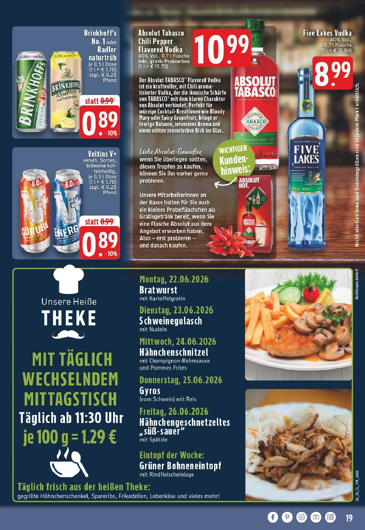 Edeka Angebote von 22. Juni bis 27. Juni 2026 - Prospekt seite 19