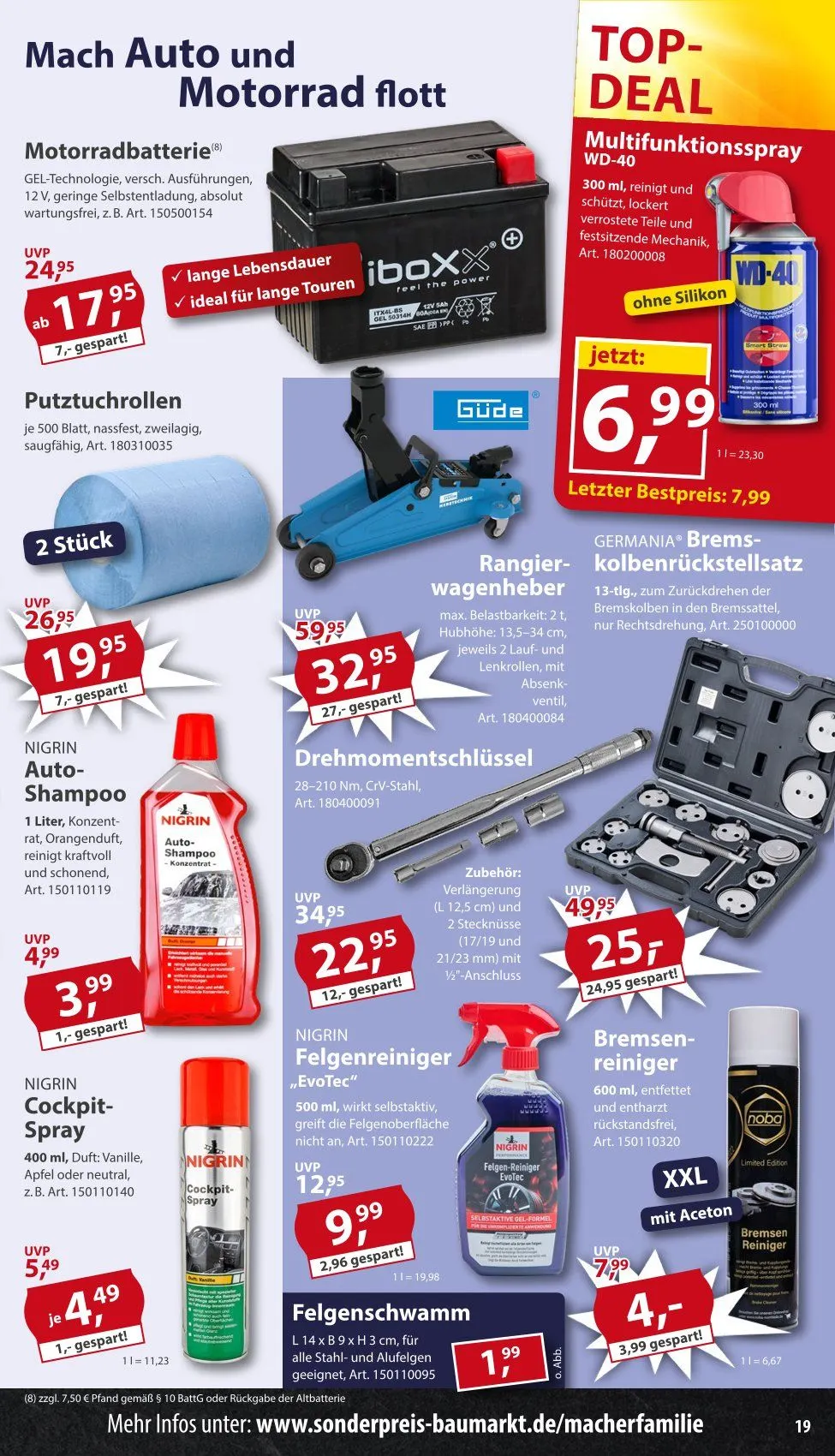 Sonderpreis-Baumarkt Angebote von 30. Mai bis 5. Juni 2026 - Prospekt seite 19