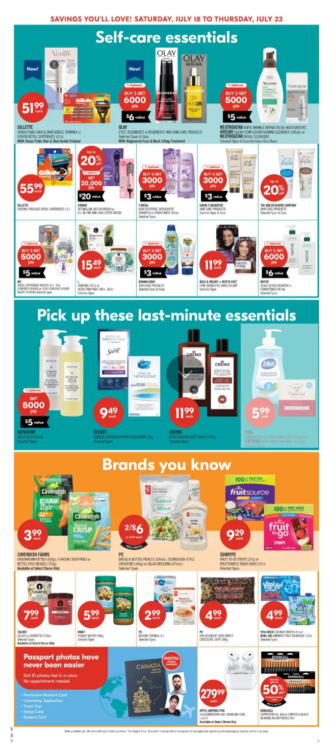 Shoppers Drug Mart Sales from July 18 to July 23 2026 - flyer page 19
