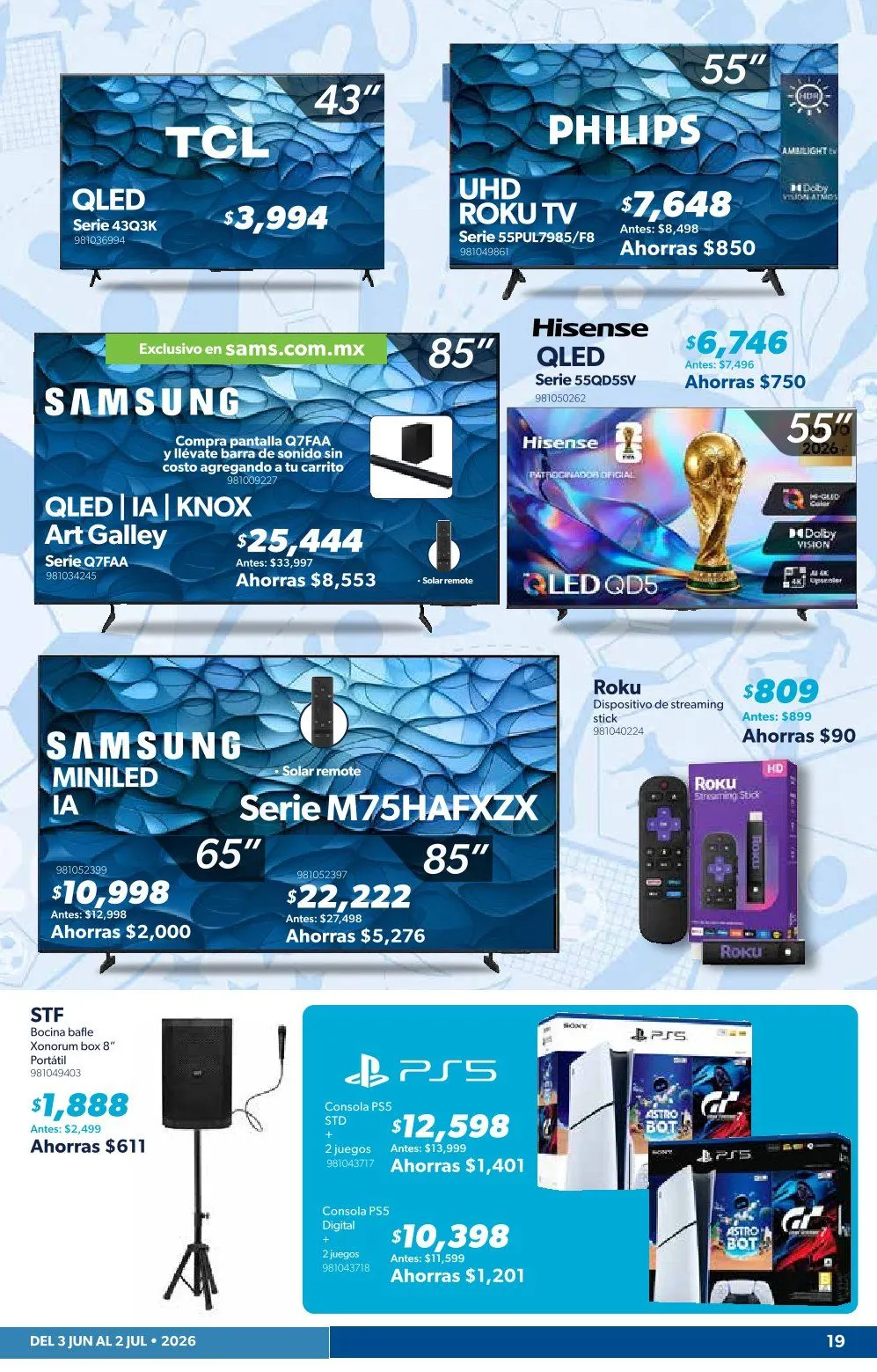 Catálogo de Sam's Club Ofertas 3 de junio al 2 de julio 2026 - Pagina 19