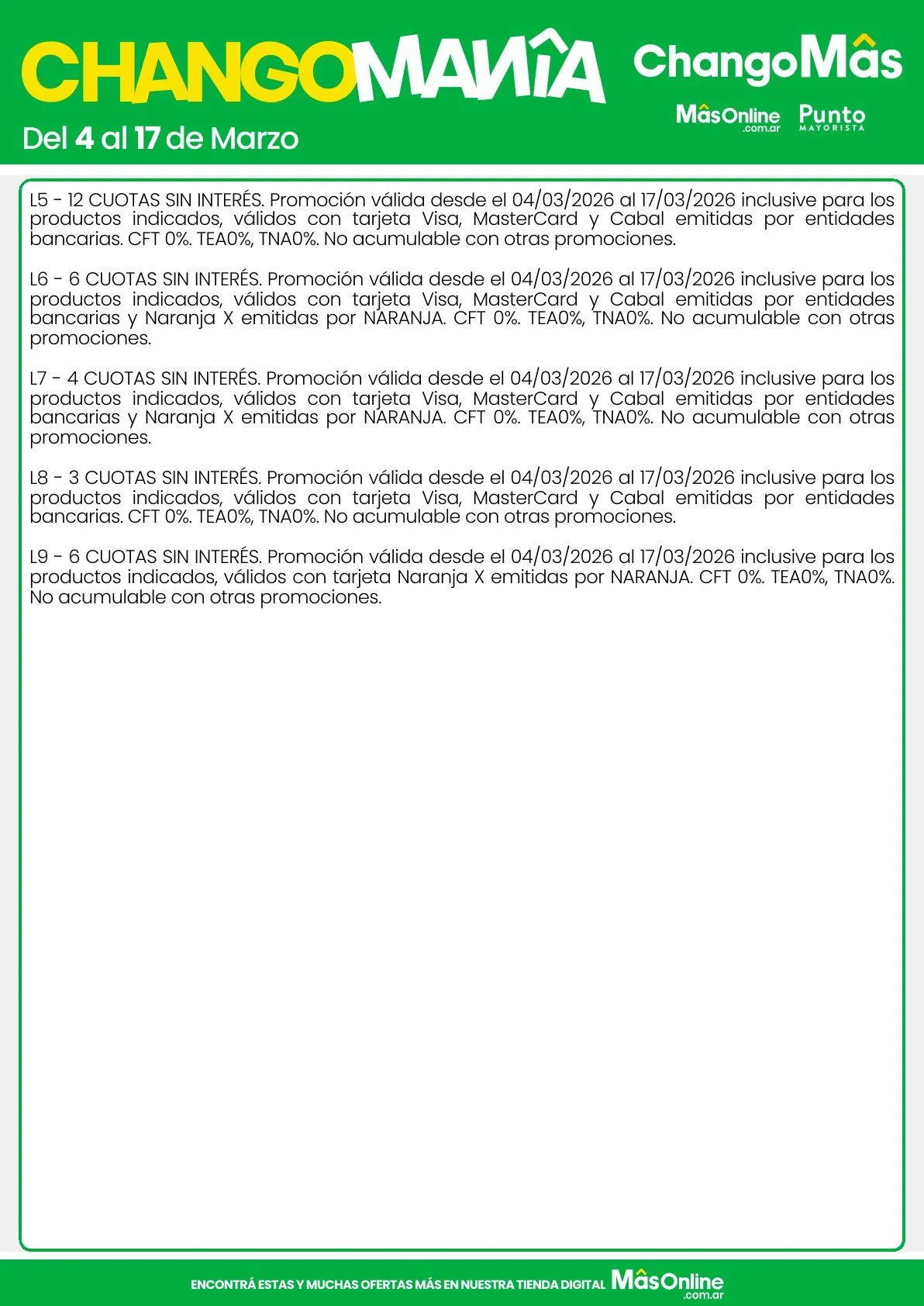 Ofertas de Ofertas Changomas 4 de marzo al 10 de marzo 2026 - Página 19 del catálogo