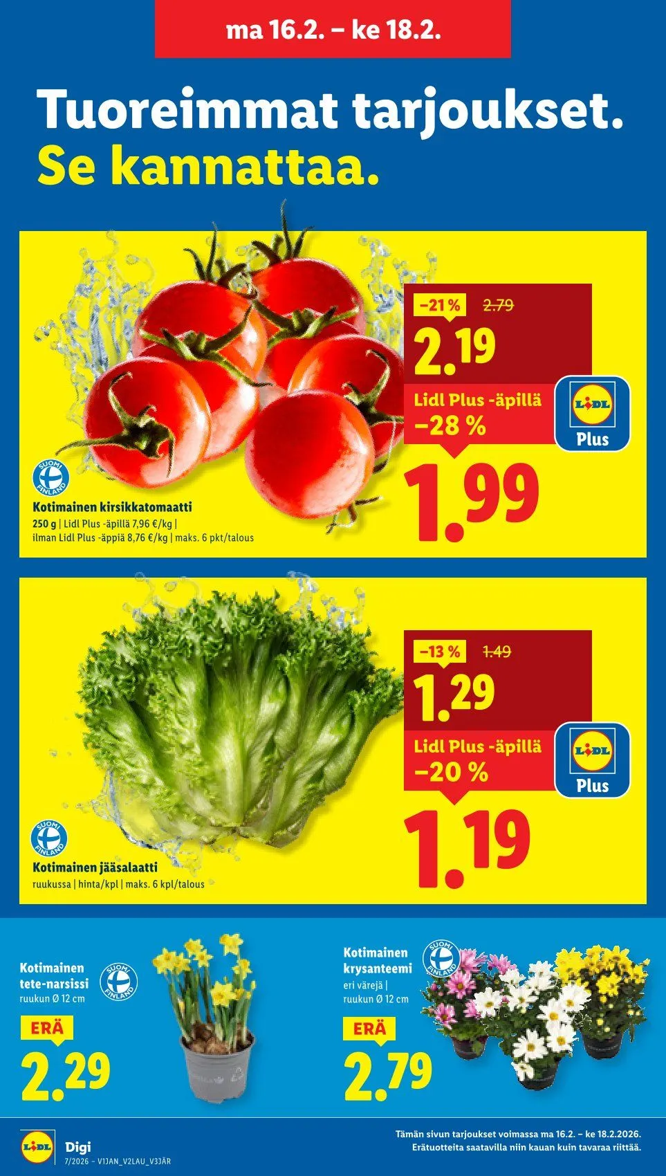 Kaupan Lidl Tarjoukset voimassa alkaen 12. helmikuuta - 15. helmikuuta 2026 - Tarjouslehti sivu 19