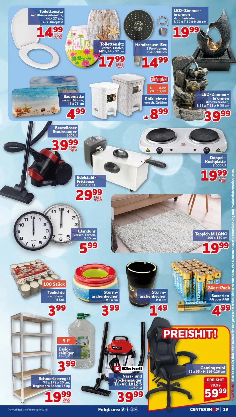 CENTERSHOP Angebote von 27. Juli bis 2. August 2026 - Prospekt seite 19