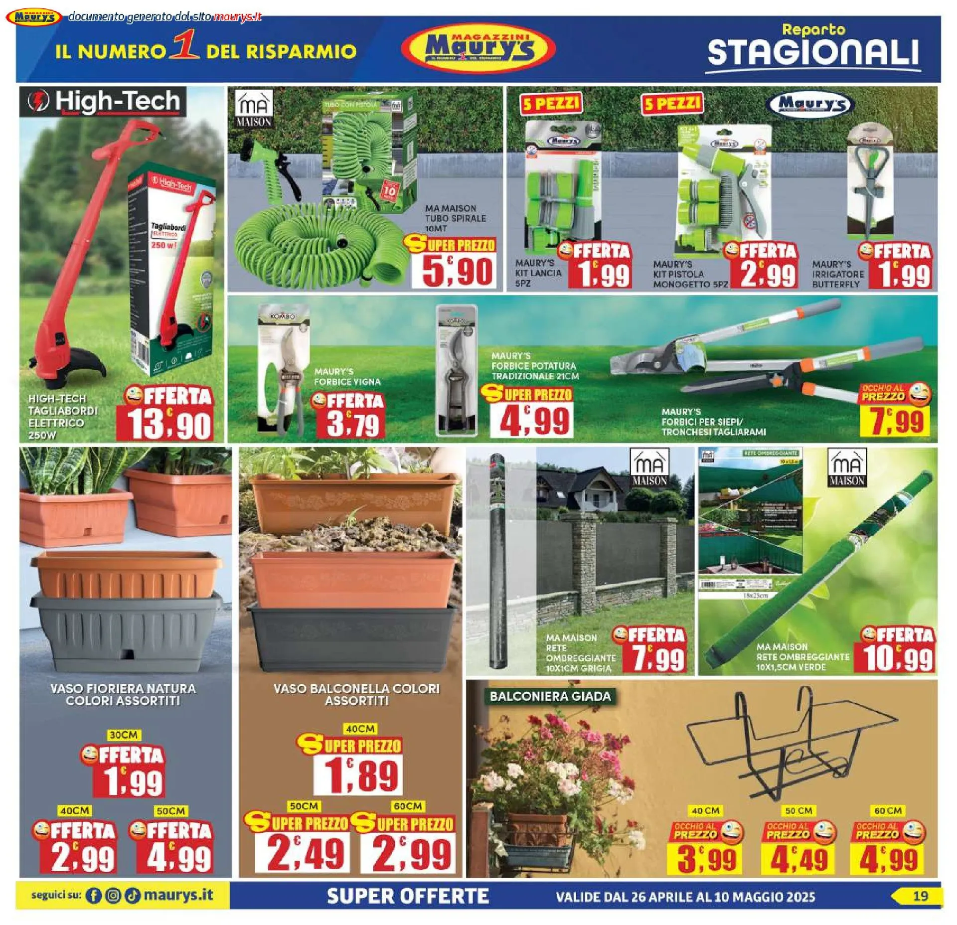 Volantini Maury's da 26 aprile a 11 maggio di 2025 - Pagina del volantino 19