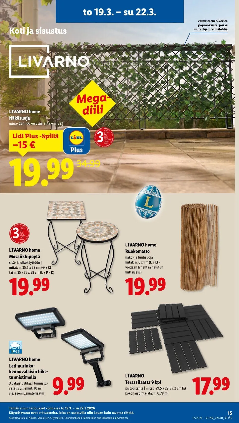 Kaupan Lidl uusimmat tarjoukset voimassa alkaen 19. maaliskuuta - 25. maaliskuuta 2026 - Tarjouslehti sivu 19