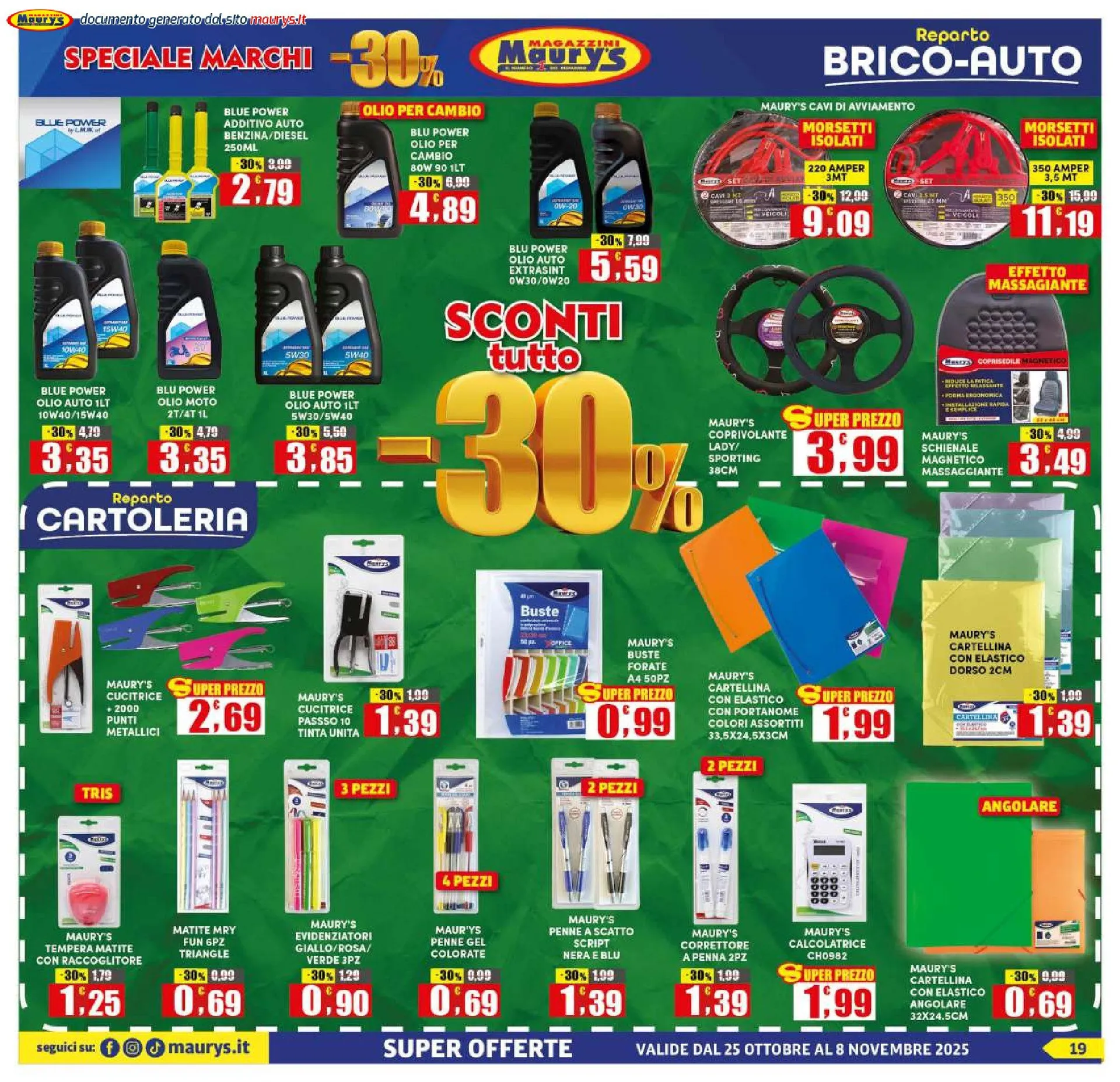 Maury's Volantino da 25 ottobre a 8 novembre di 2025 - Pagina del volantino 19