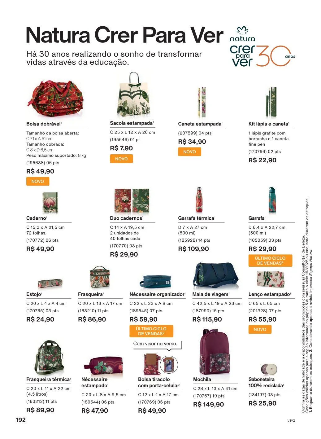 Encarte de Natura Ofertas 1 de outubro até 31 de outubro 2025 - Pagina 192