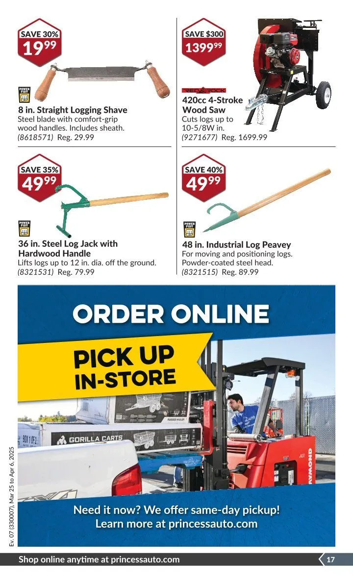 Princess Auto Sales from March 25 to April 6 2025 - flyer page 19