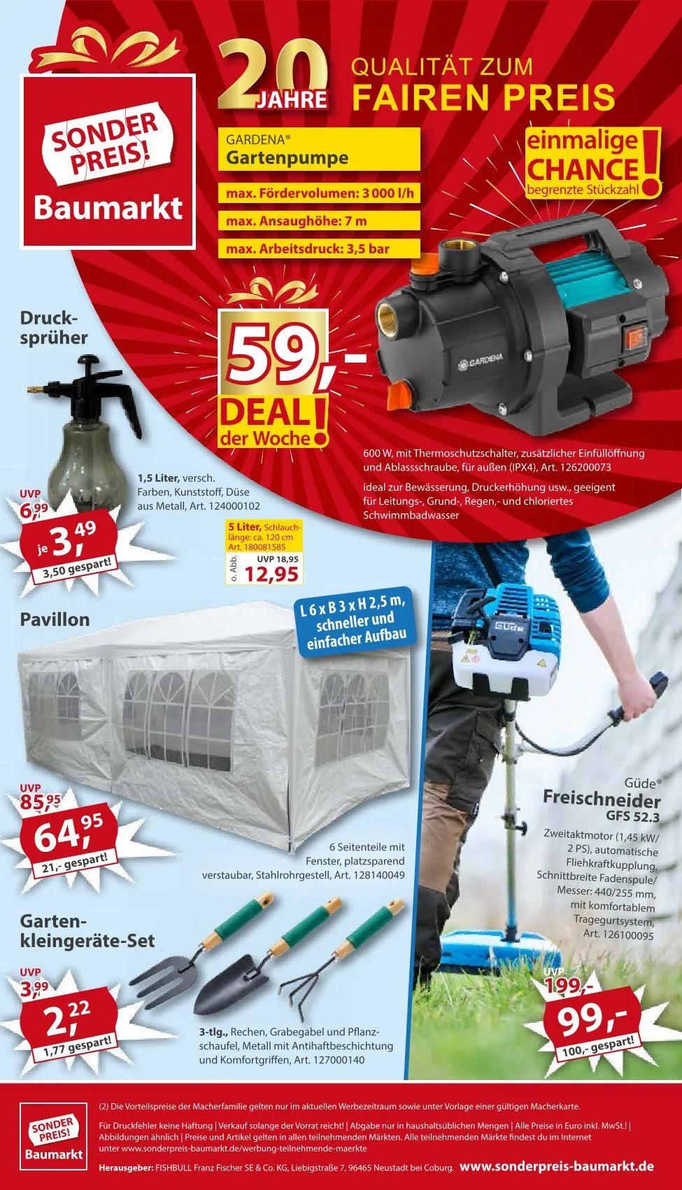 Sonderpreis-Baumarkt Prospekt von 26. April bis 2. Mai 2025 - Prospekt seite 20