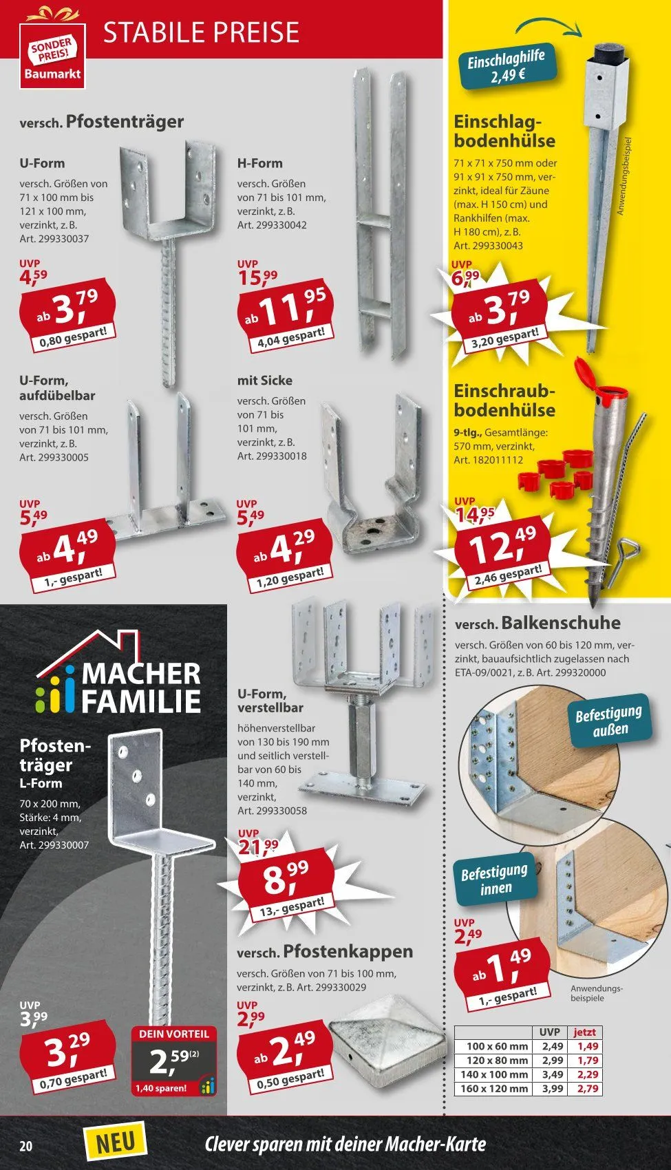 Sonderpreis-Baumarkt Prospekte von 5. April bis 11. April 2025 - Prospekt seite 20