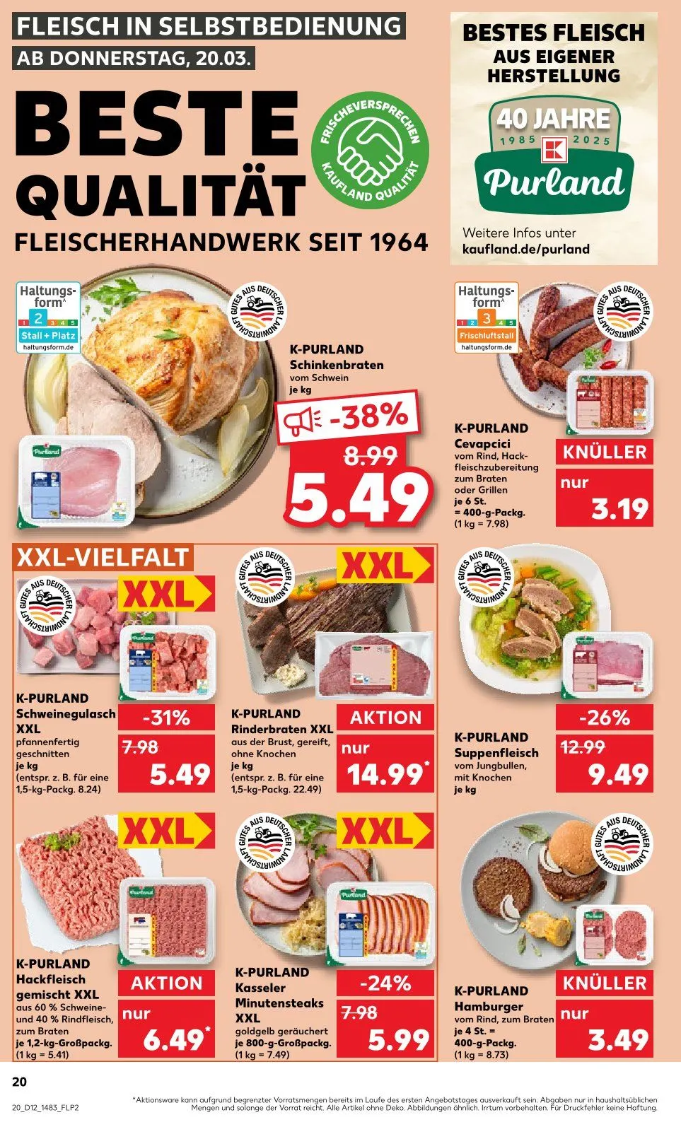 Kaufland Prospekt von 20. März bis 26. März 2025 - Prospekt seite 20