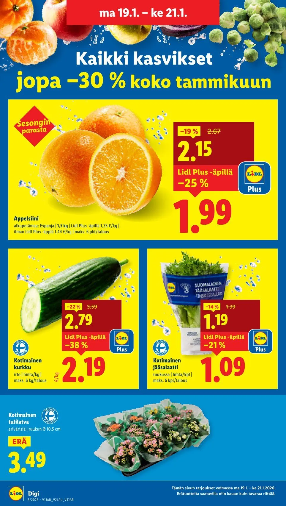 Lidl Kaupan Tarjoukset voimassa alkaen 15. tammikuuta - 18. tammikuuta 2026 - Tarjouslehti sivu 20