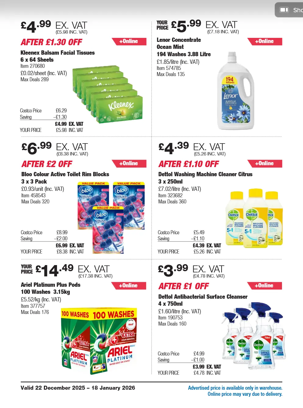 COSTCO Deals from 20 December to 18 January 2026 - Catalogue Page 20