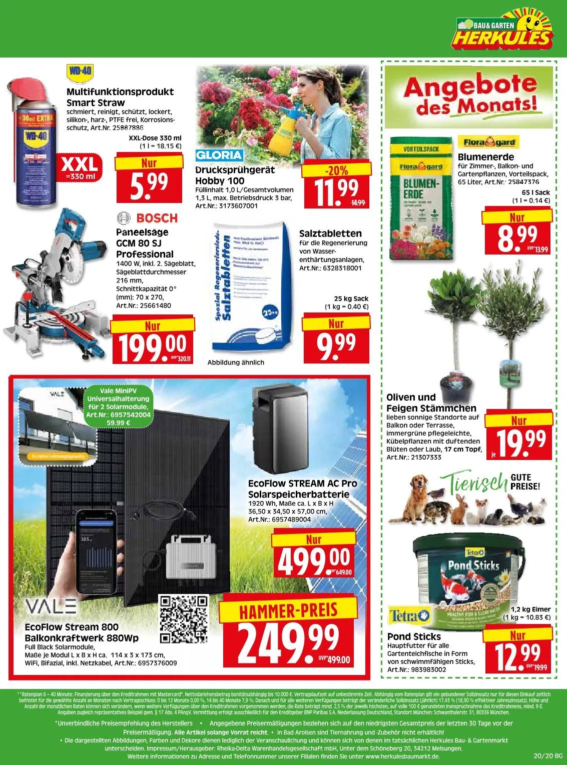 Herkules Baumarkt Angebote von 11. Mai bis 16. Mai 2026 - Prospekt seite 20