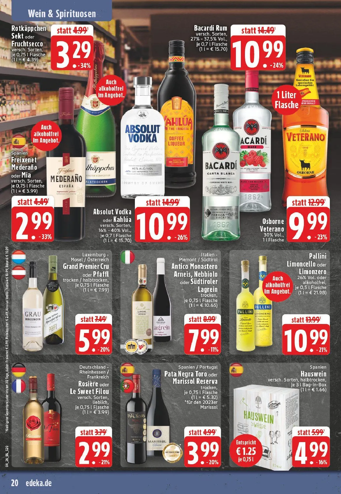 Edeka Prospekte  von 18. Januar bis 23. Januar 2026 - Prospekt seite 20
