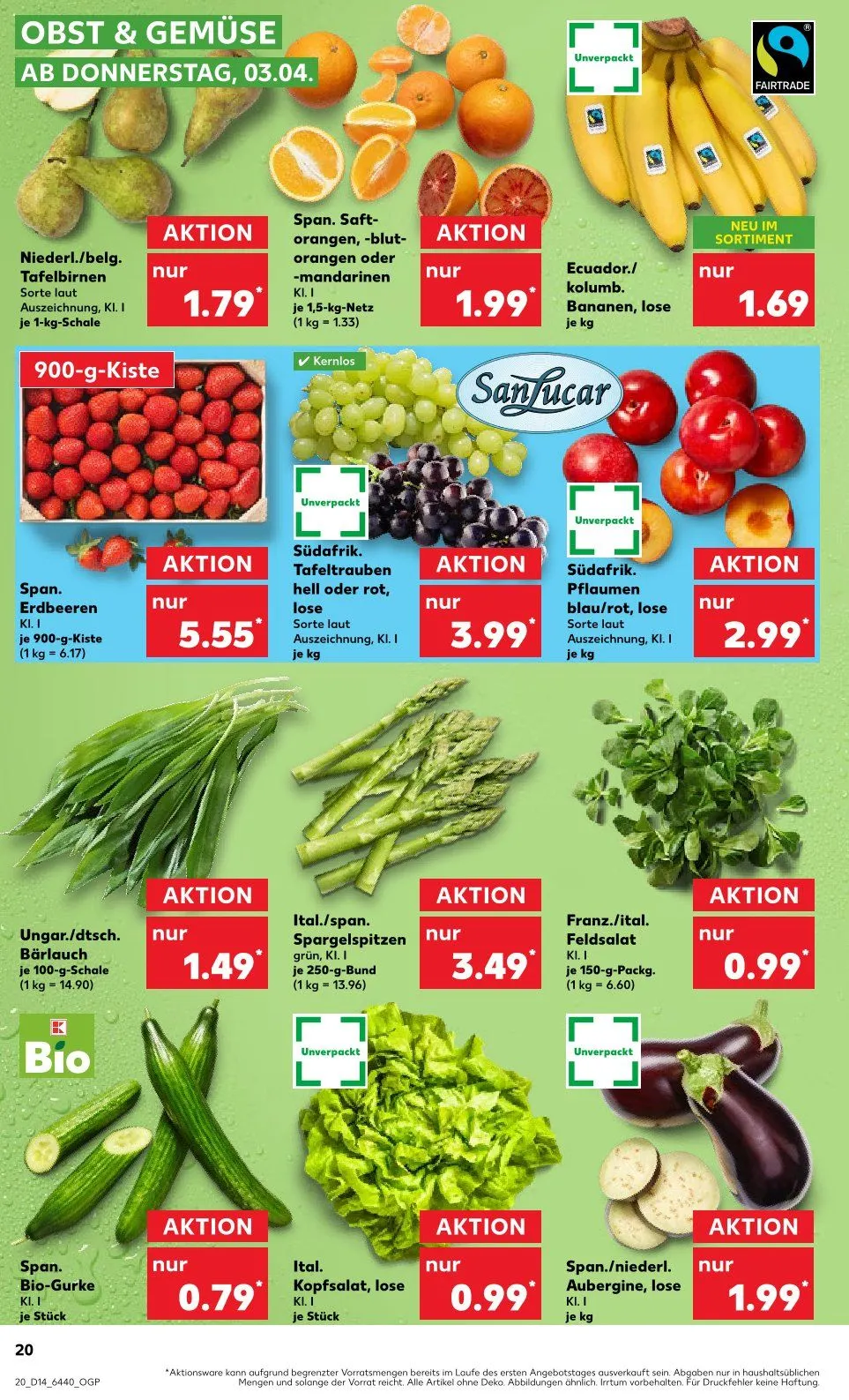 Kaufland Prospekt von 3. April bis 9. April 2025 - Prospekt seite 20