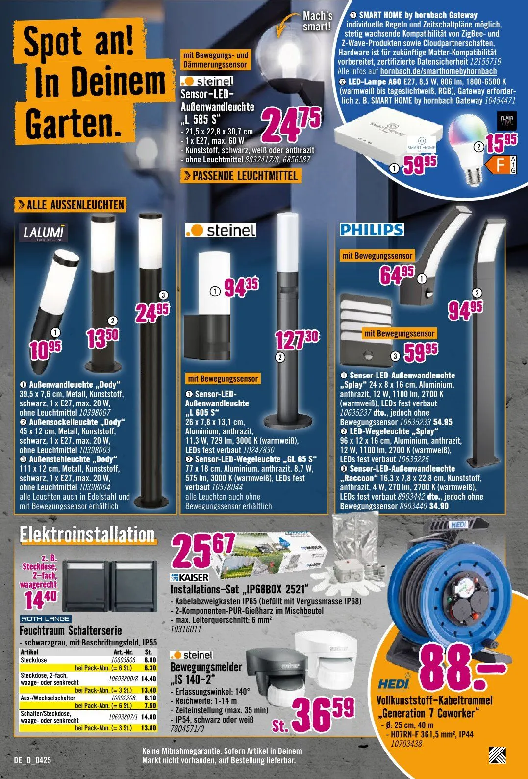 Hornbach Angebote von 10. April bis 7. Mai 2025 - Prospekt seite 20