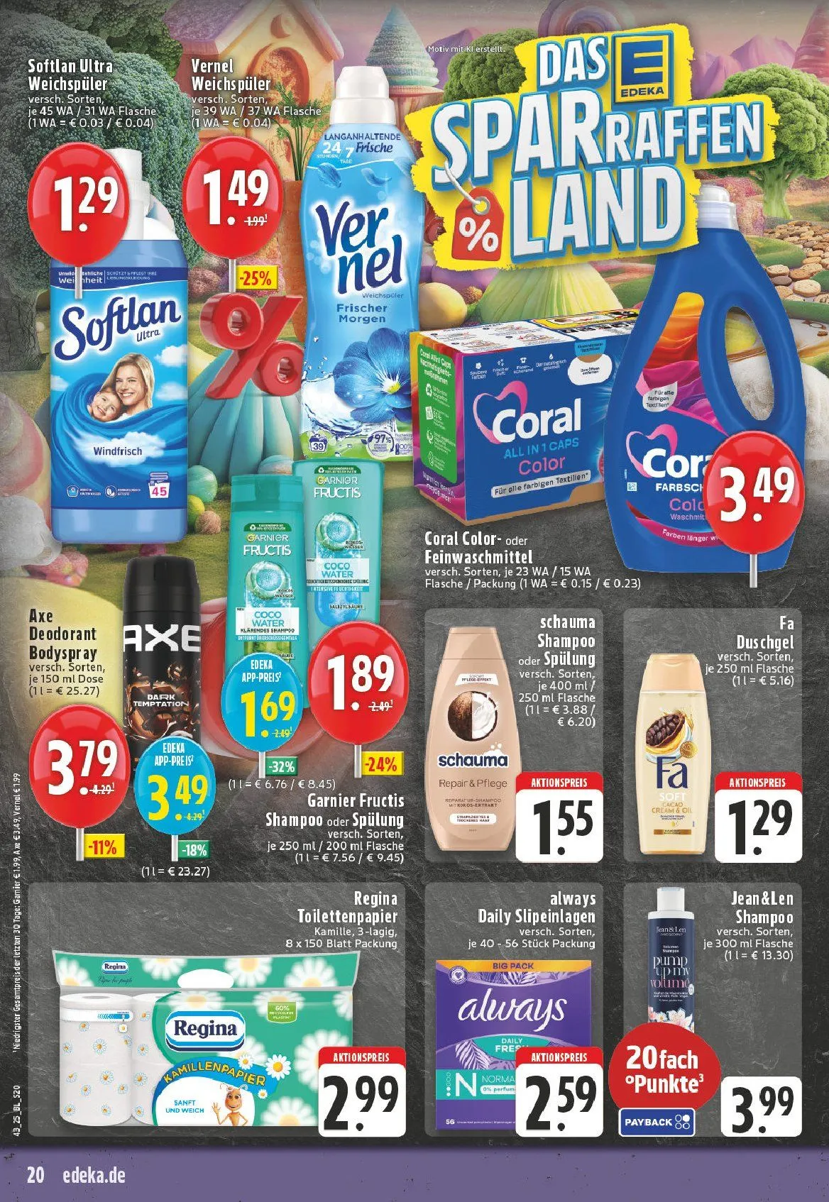 Edeka Angebote von 18. Oktober bis 25. Oktober 2025 - Prospekt seite 20