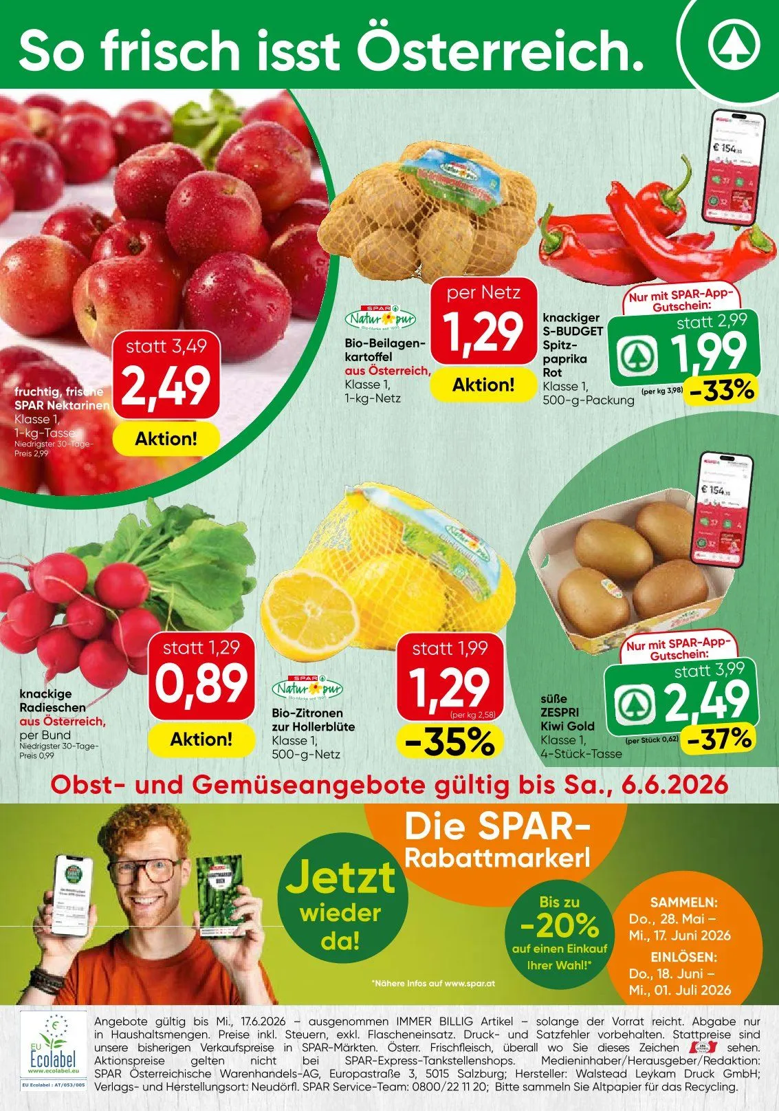 SPAR von 3. Juni bis 17. Juni 2026 - Flugblätt seite 20