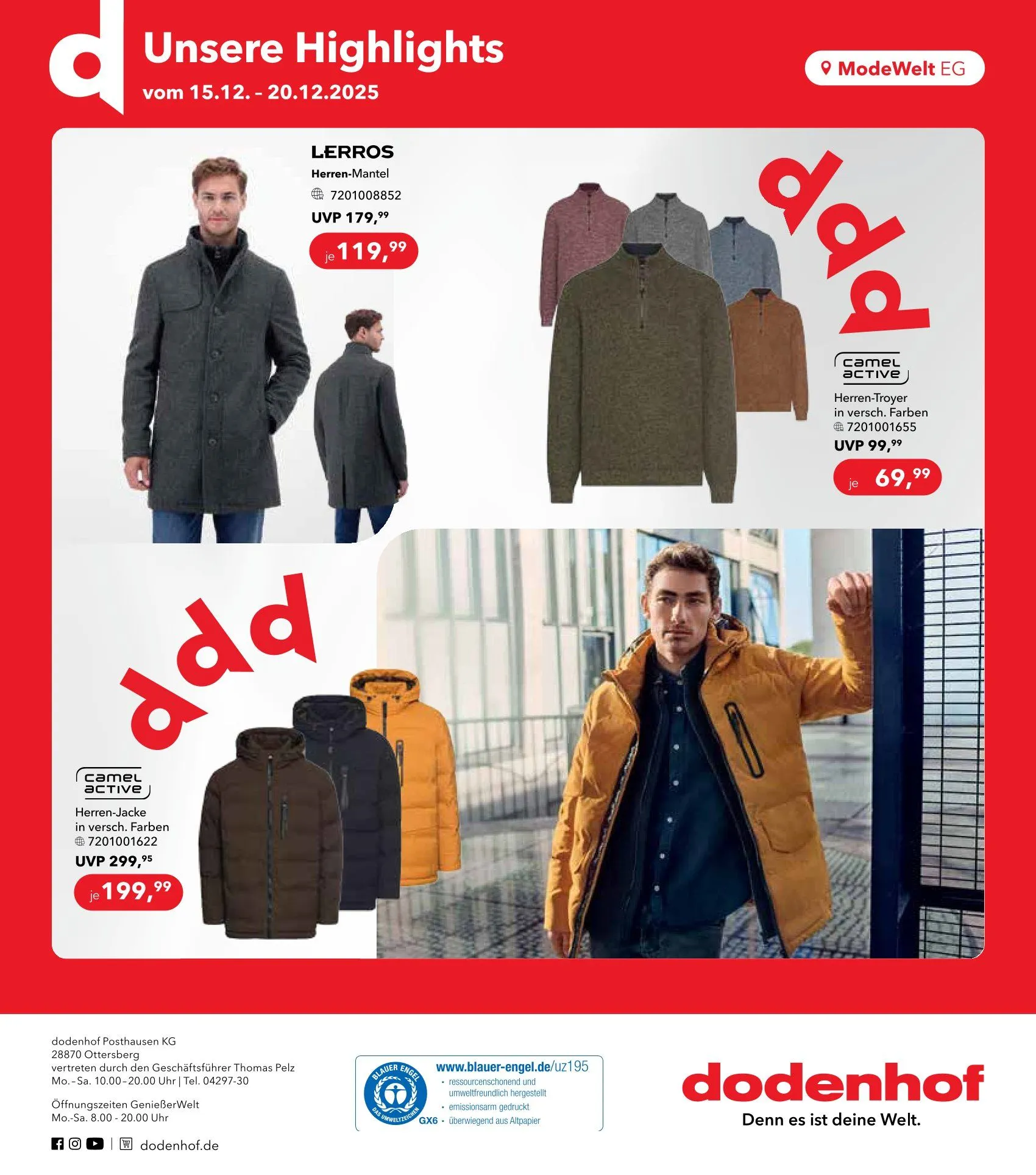 Dodenhof Angebote von 15. Dezember bis 21. Dezember 2025 - Prospekt seite 20