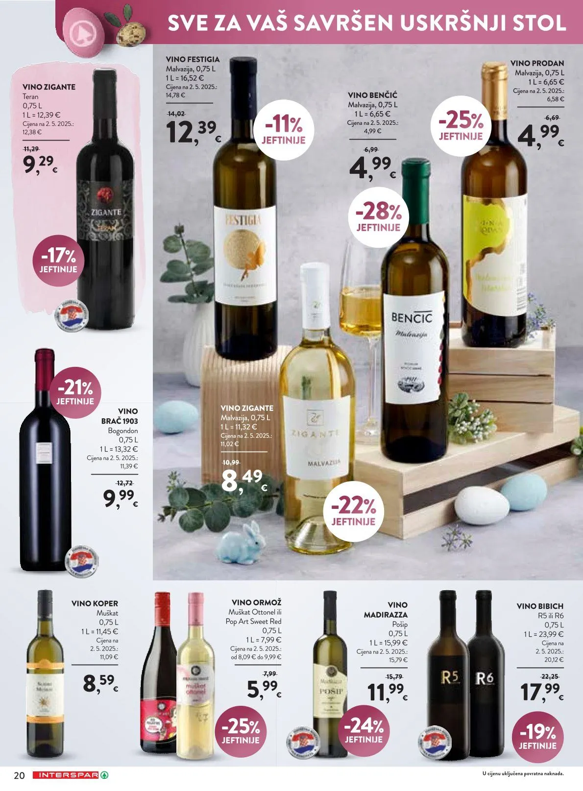 Katalog Ponude trgovine INTERSPAR od 19. ožujka do 4. travnja 2026. - Pregled Stranica 20
