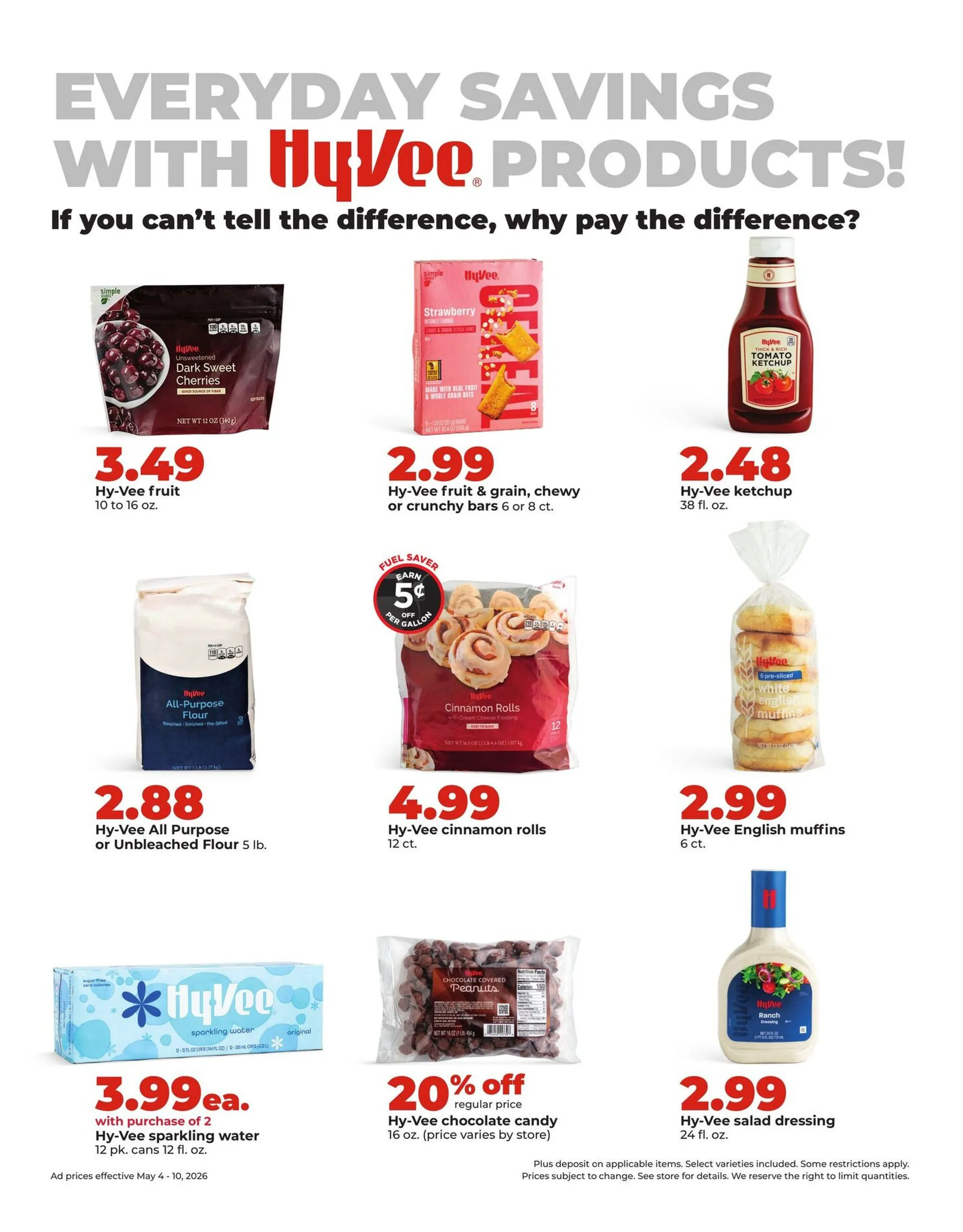 Weekly promotion  HyVee Sales spanning from May 4 to May 10 2026 - Page 19 for Catalogue 365