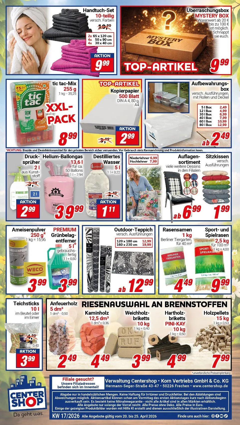  CENTERSHOP Prospekte von 20. April bis 25. April 2026 - Prospekt seite 20