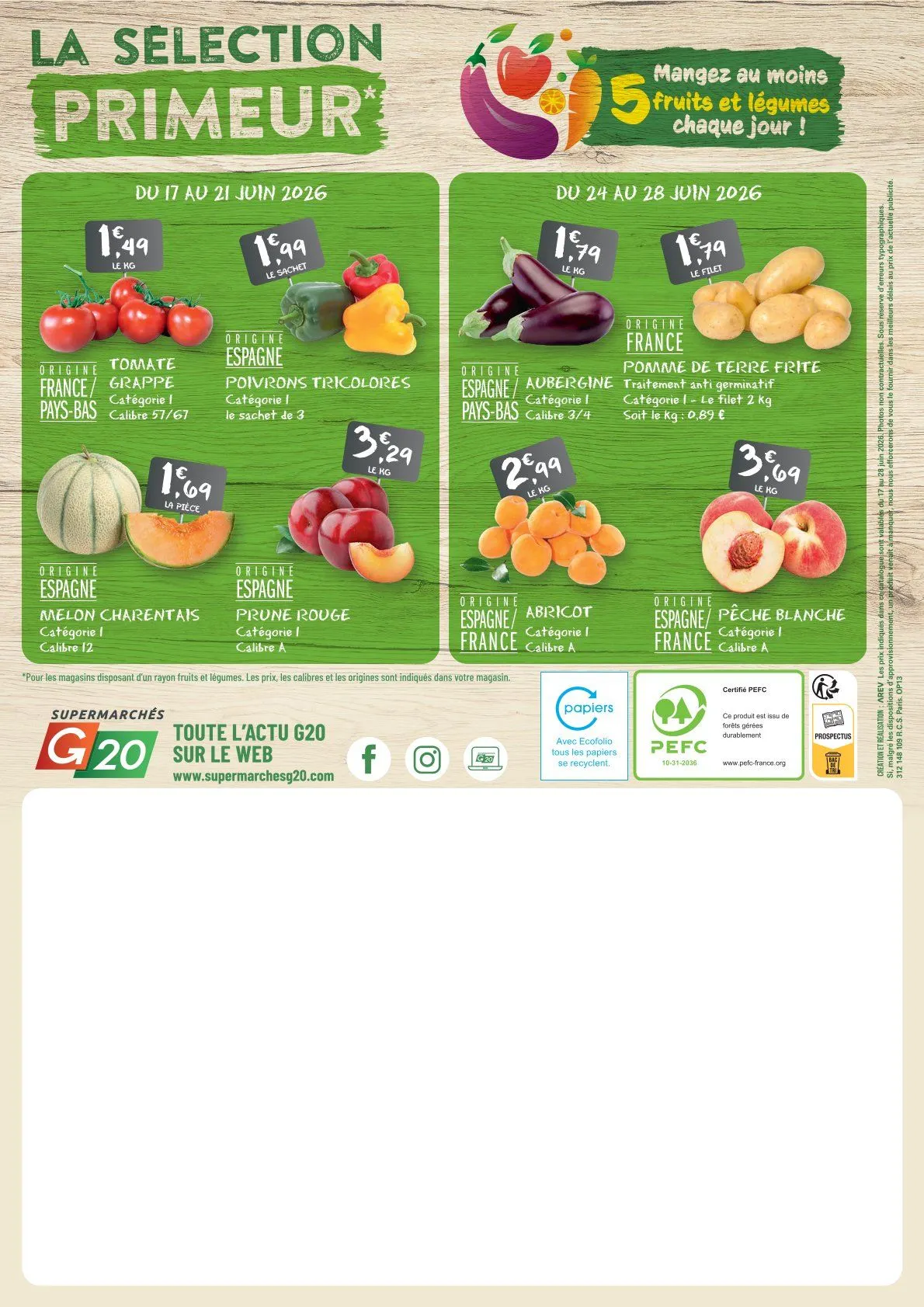G20 Supermarchés Catalogue du 17 juin au 28 juin 2026 - Catalogue page 20