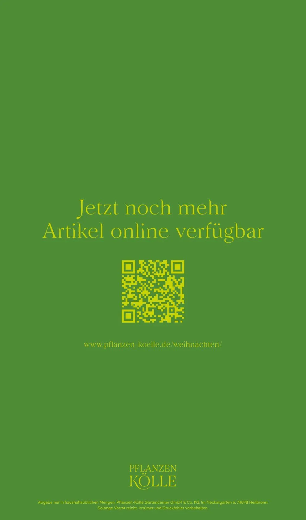 Pflanzen-Kölle Angebote von 11. November bis 25. Dezember 2025 - Prospekt seite 20