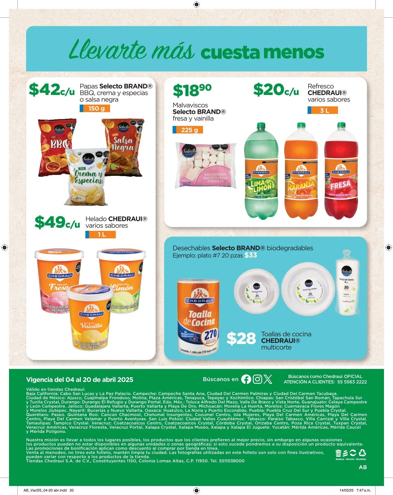 Catálogo de Chedraui Ofertas 8 de abril al 20 de abril 2025 - Pagina 20