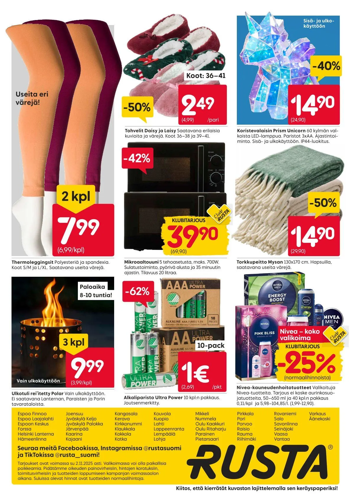 Kaupan Rusta uusimmat tarjoukset voimassa alkaen 27. lokakuuta - 2. marraskuuta 2025 - Tarjouslehti sivu 20