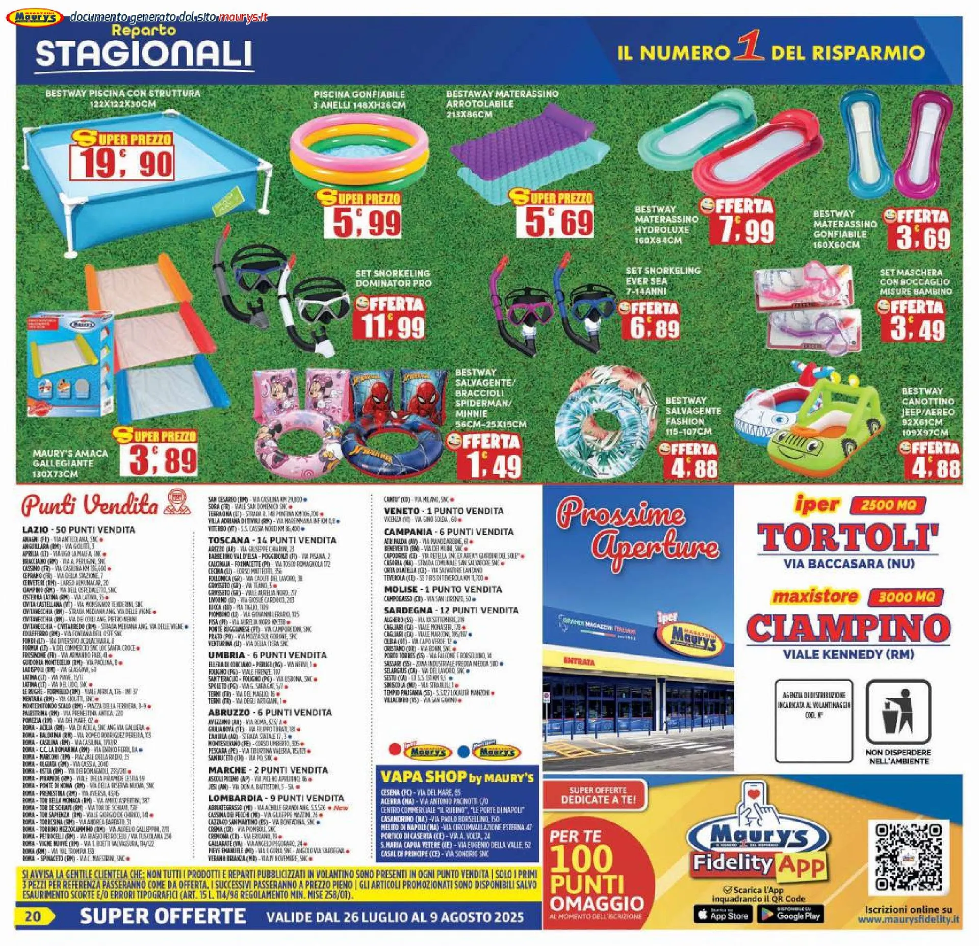 Maury's Volantino da 25 luglio a 9 agosto di 2025 - Pagina del volantino 20